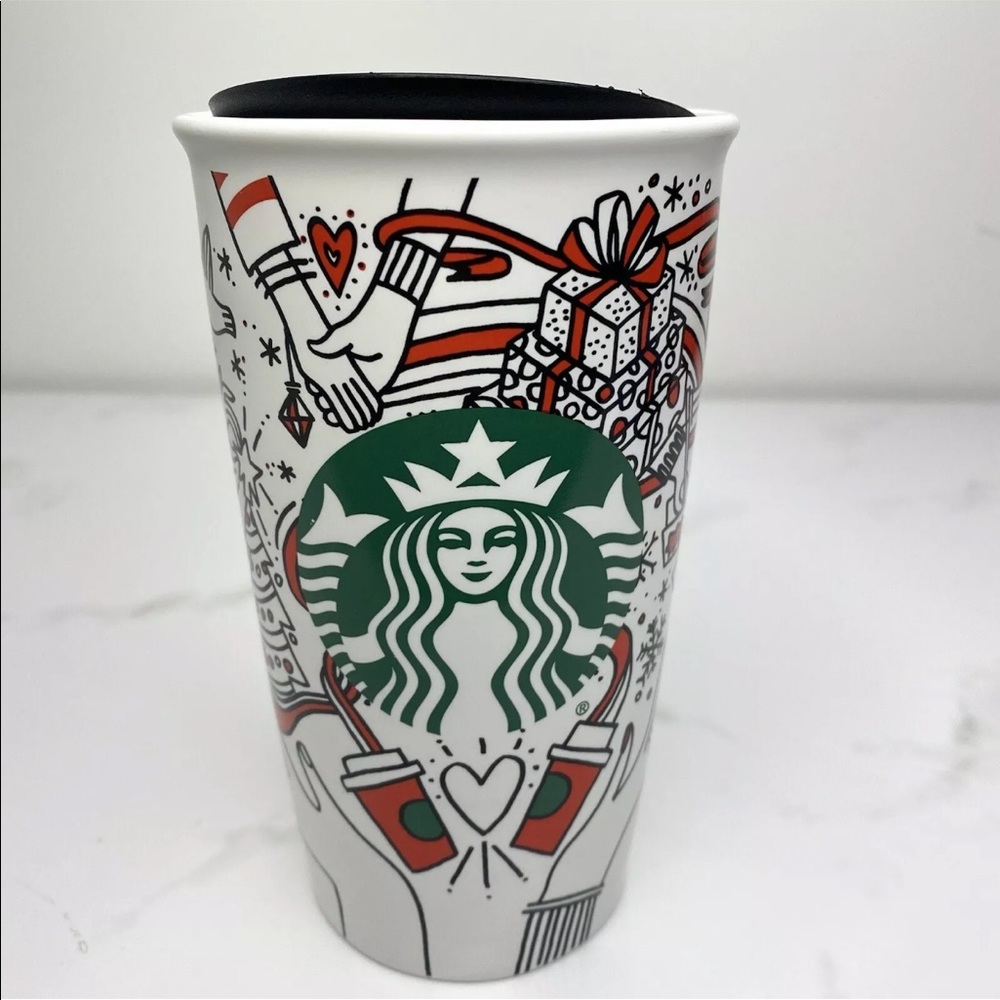 Starbucks Ceramic Coffee Mug Holiday Festive